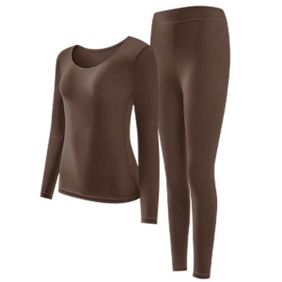 
Sun Yi's same herbal primary color thermal underwear for women in winter, close-fitting skin-beautifying clothing, heated autumn clothes and long trousers set