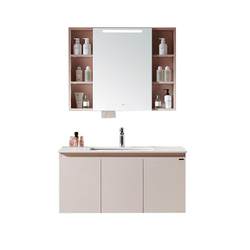 Wrigley bathroom cabinet induction smart mirror rock plate ceramic splicing basin cabinet combination