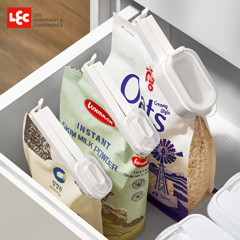 日本LEC封口夹出料食品嘴零食袋子调料奶粉密封夹子塑料封口神器