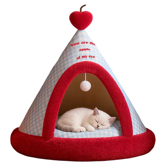 
Cat nest is thickened, warm, semi-enclosed and safe in winter. Tent nest for kittens to sleep in. Universal pet supplies for all seasons.