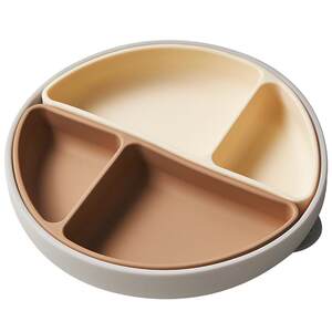 
LOCK&LOCK Baby Silicone Dinner Plate Baby Suction Cup Compartment Food Tray Children's Independent Feeding Plate