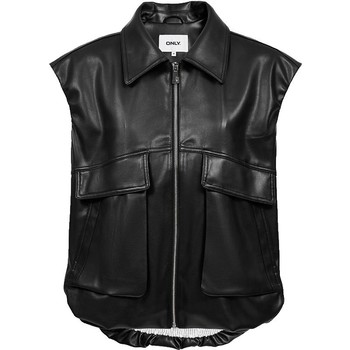 
ONLY pocket loose silhouette PU vest