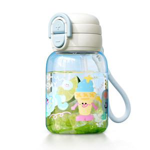 
Wu Biology water cup for female students with good looks 2026 new school-specific summer portable cute straw children's cup