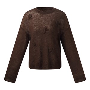 
First 30% off Gloria Embroidered Sweater Women's New Autumn Popular Wear Niche Pullover Top