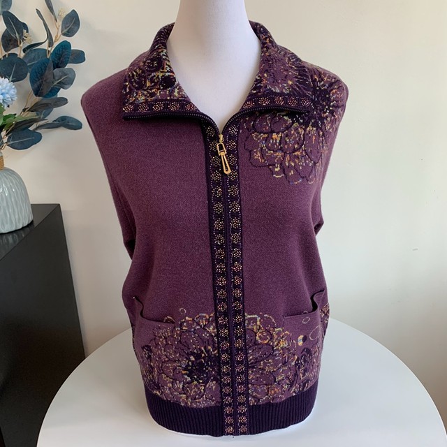 Middle-aged And Elderly Women's Knitting Sweater Cardigan Autumn And Winter Two-piece Set