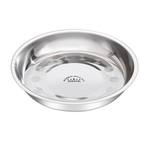 316 stainless steel plate, round dish, food grade dish, household dining plate, steamed dish, thickened dish, iron dish