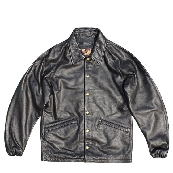 Tianshen coach takes the head layer of cowhide leather leather clothes men's lychee patterns, rotten sleeves, comfortable and handsome men's jacket
