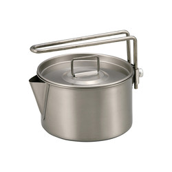 CAPTAIN STAG Japanese imported camping pure titanium kettle folding portable pot multi-function lunch box cooking utensils