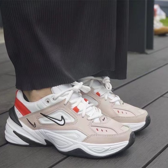 Nike M2K Tekno 耐克白橙奶茶白银走秀纯白老爹鞋 AO3108-100-205