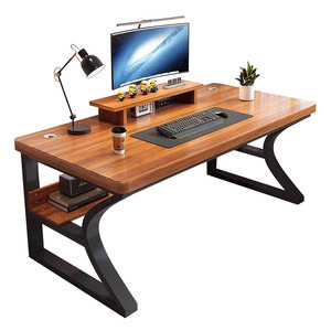 Solid wood computer desk desktop long desk study desk student home bedroom simple e-sports desk work bench

