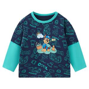 
Paw Paw Team boys long-sleeved T-shirt spring 2026 new children's top spring baby boy bottoming shirt trendy