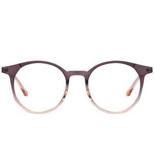 Tea brown gradient glasses frame Women's myopia big face wide white small fresh tr90 retro high nasal support glasses
