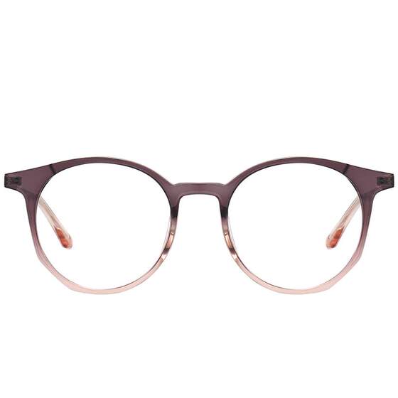 Tea brown gradient glasses frame Women's myopia big face wide white small fresh tr90 retro high nasal support glasses
