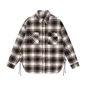 
BEASTER plaid long-sleeved shirt men's woolen 2026 spring new lapel jacket women's inner top