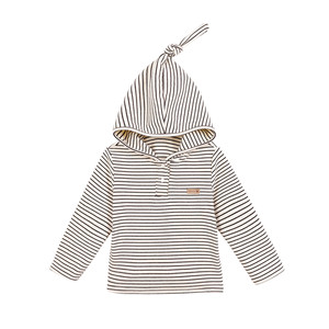 
Little O dad baby boys and girls plus velvet bottoming shirt hooded 2026 spring new baby long-sleeved T-shirt warm sweatshirt