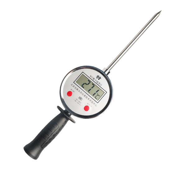 
Hand-held digital display plug-in soil granary haystack organic fertilizer thermometer with handle and extended probe