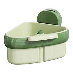 Suction cup triangular sink drain basket