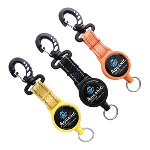 
AQUANIC diving special retractable flicker flashlight camera stainless steel buckle rope anti-loss rope BCD ring