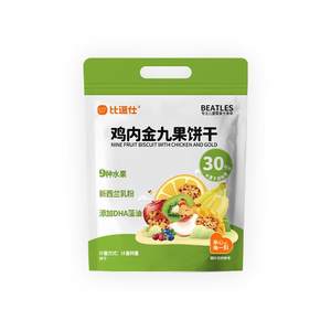 Bidoushi Chicken Neijin Jiuguo Biscuits Add DHA Algae Oil 30% Dried Fruit Children's Casual Non-Fried Snacks