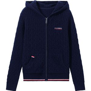 
Yingshi Leshan Boys' Wool Blended Sweater 2026 Autumn and Winter New Children's Hooded Zipper Knitted Cardigan Jacket