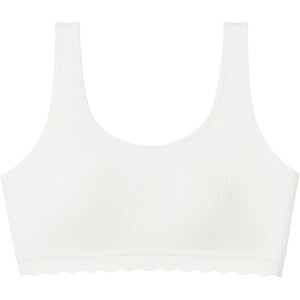
Aimeili flower bud girl underwear ribbed no-hole thin-cup vest style anti-exposure seamless pull-up bra