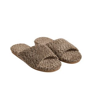 
Park Xihuanyun French flat slippers 2026 spring and autumn new style plush high-end outdoor slippers for women