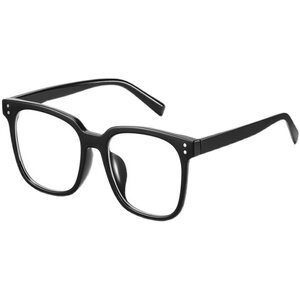 Net red black frame plain glasses frame female big face is thin and super light blue light -proof box large frame can be matched numbers of myopia