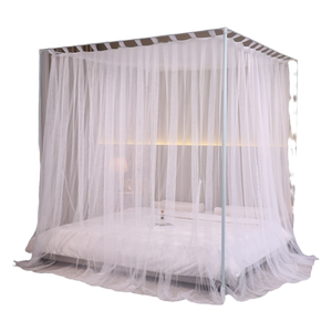 Through pole type A-class mosquito net can be customized for home use. New palace floor stand, princess bed curtain, bed curtain, advanced encryption