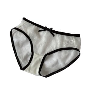 Women's large size underwear 180*0.5kg lace underwear 180*0.5kg polka dot transparent briefs fat mm mesh low waist sexy