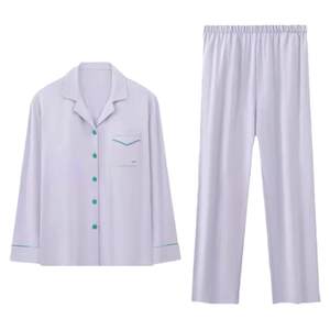 
Authentic red bean summer 00% cotton men's and women's pajamas, long-sleeved trousers, home clothes suits, couples' cotton large size