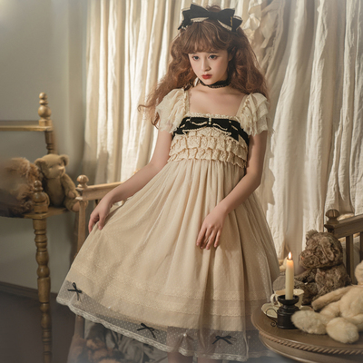 taobao agent [Xingchen Garden] Original genuine afternoon tea time OP short -sleeved summer girl spot Lolita dress