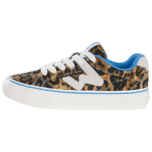 
Stubborn ollieskate leopard print spring campus style W series canvas low top men's and women's national trend skateboard shoes
