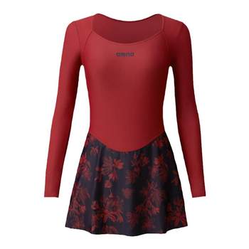 
arena Arena new Chinese long-sleeved body dress sun protection conservative swimsuit slimming belly swimsuit women's style