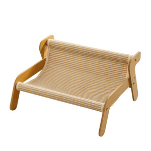 
Sisal lounge chair, cat scratching board, wear-resistant large cat sofa, one-piece cat bed, universal for all seasons, wooden pet hammock, cat nest