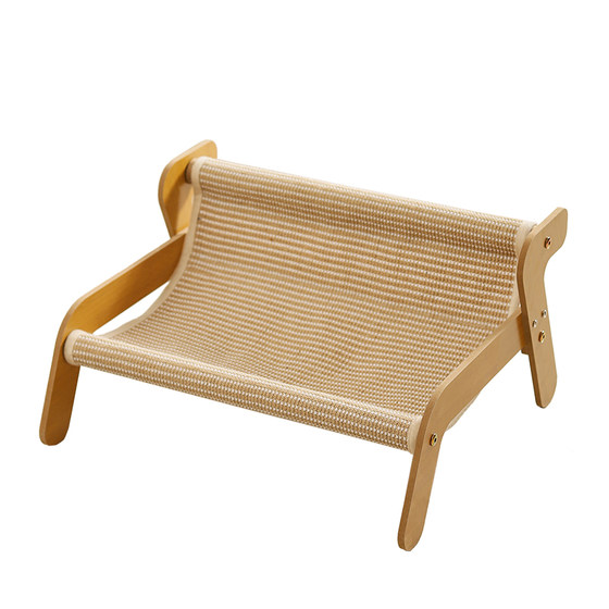 
Sisal lounge chair, cat scratching board, wear-resistant large cat sofa, one-piece cat bed, universal for all seasons, wooden pet hammock, cat nest