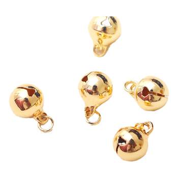 Copper electroplated gold color-preserving small bell pendant