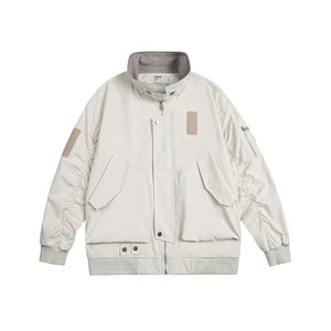 Men's American retro bomber jacket men's autumn national trend loose fashion versatile sports function jacket