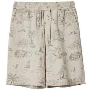 
[Seersucker Ocean Style] Jack Jones Men's Summer New All-over Print Casual Beach Pants Loose Five-Fifth Shorts