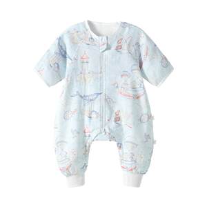 
Betis [Lianghe] baby sleeping bag thin spring and summer gauze baby children's split leg anti-kick quilt universal