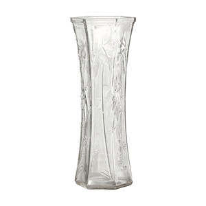 [Two -piece set] Extra the large glass vase transparent water care, wealth bamboo vase living room household plug bottle ornaments