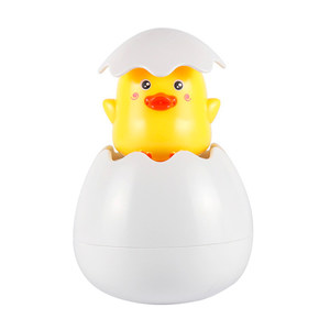 
Baby bathing toys spraying small yellow duck showering eggs baby children raining in bathroom boy and girl playing in water dinosaur eggs