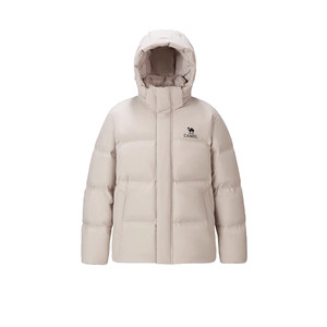 Camel men's three-proof down jacket for men in winter 25 new thickened warm short couple's bread jacket for men