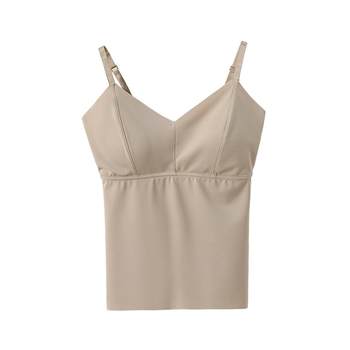 women's beautiful back bra all in one camisole