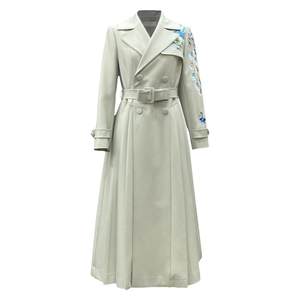 
Xucheng Guniang's new heavy industry embroidery temperament loose long versatile new Chinese style national style windbreaker jacket for women spring and autumn