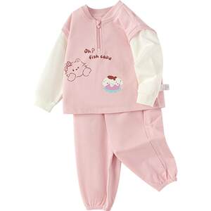 
Balabala baby sports suit boys and girls sweatshirt pants spring and autumn new children's clothing children's clothing trendy