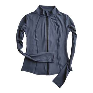 
Clearance of autumn and winter stand collar slim zipper long sleeve gym quick-drying slim top for women running yoga jacket