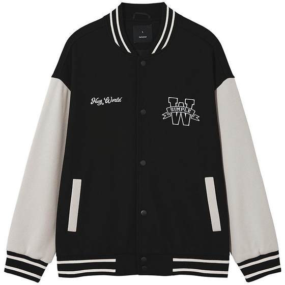 
Hot air men's jacket letter baseball uniform 2025 autumn new couple style teen casual jacket