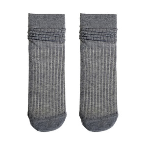 
Dongdongyao Gray Socks Women's Mid-Tube Summer Ultra-Thin Internet Celebrities Super Popular INS Trendy Vertical Stripes Pile Calf Long Socks