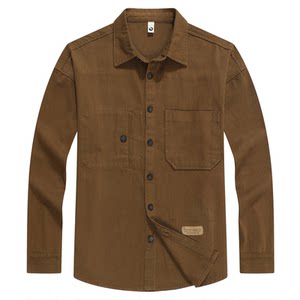 
Non-defective foreign trade goods men's denim shirt spring and autumn non-elastic loose and versatile men's long-sleeved shirts and jackets