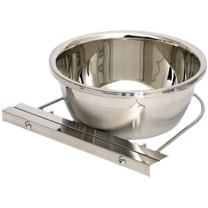 
Dog basin and dog bowl anti-overturn large dog hanging stainless steel food bowl drinking water bowl cat basin fixed hanging cage pet bowl